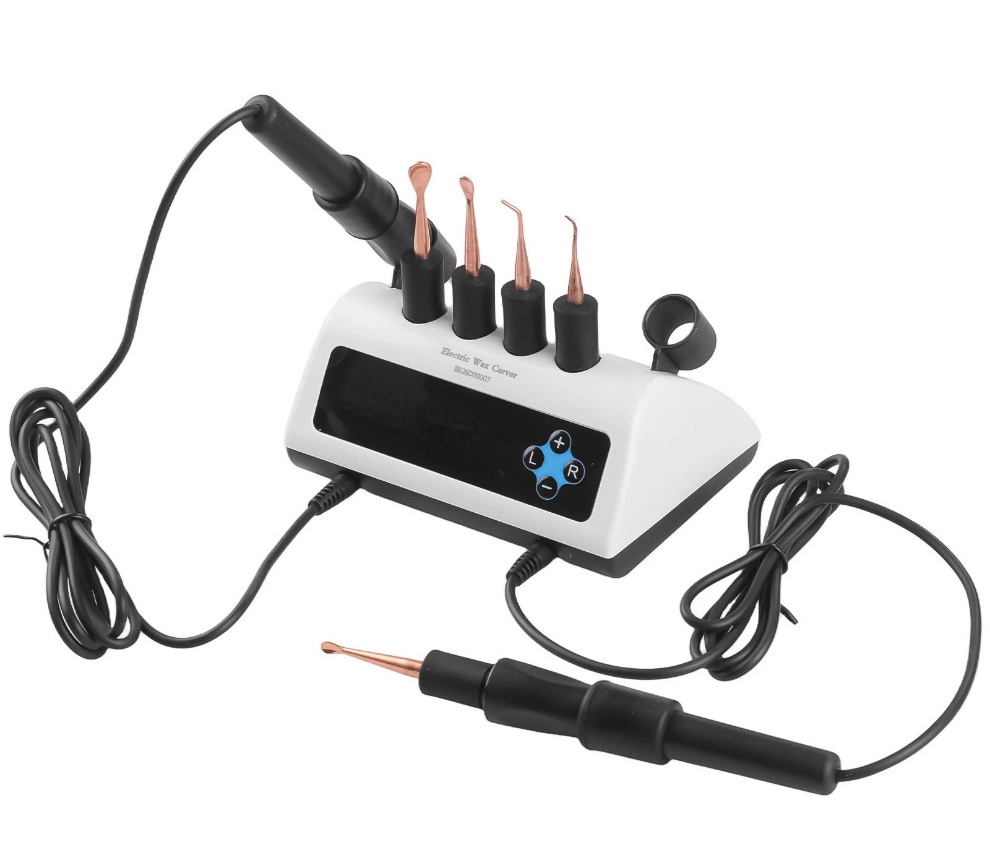 Dental Electric Wax Carver Dual Pen 100-200&deg;C Digital Wax Carving Unit with 6 Tips